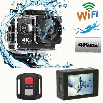 Eylem Kamera 4 K / 60FPS 16MP LCD ÇBS Çift Ekran WiFi Webcam Kask Spor Video Kamera Gitmek Spor