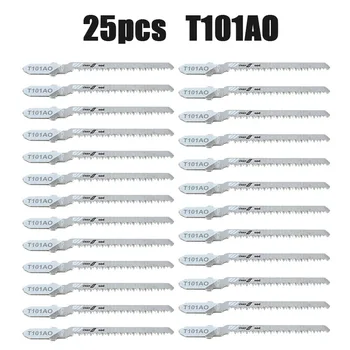 25 adet T101AO T-shank HCS Jig testere Bıçağı Seti Çeşitli Metal Çelik Yapboz Bıçağı Bosch Plastik Ahşap Kesme Aletleri