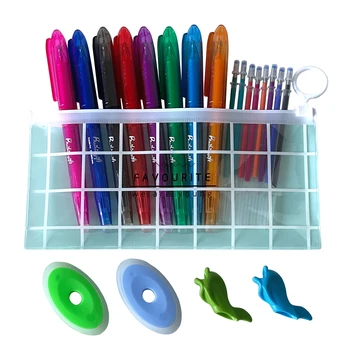 21 Adet / takım Kawaii Silinebilir Kalem 8 Renk Jel Kalem Seti Mix Renk Yedekler Silgi Ve kalem tutacağı Okul Ofis Öğrencileri İçin Hediye Kalemler