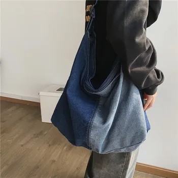 En saplı çanta Denim Dikişli Dokuma Bir Omuz askılı çanta Kanvas Çanta Rahat kadın Çantası tasarımcı çantaları Yüksek Kaliteli