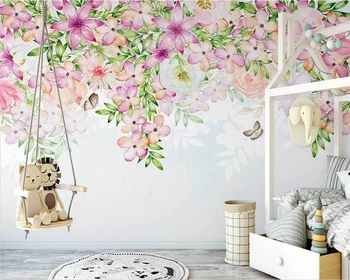 beibehang Özel duvar kağıtları ev dekor el-boyalı romantik pastoral çiçekler Amerikan çiçekler kapalı arka plan duvar kağıdı